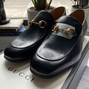 NEW Gucci Leather Platform Moccasin